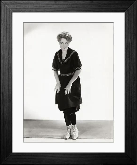 Framed Print : Woman Models Sailor-Style Suit / Bloomers Framed Print : Woman Models Sailor-Style Suit / Bloomers