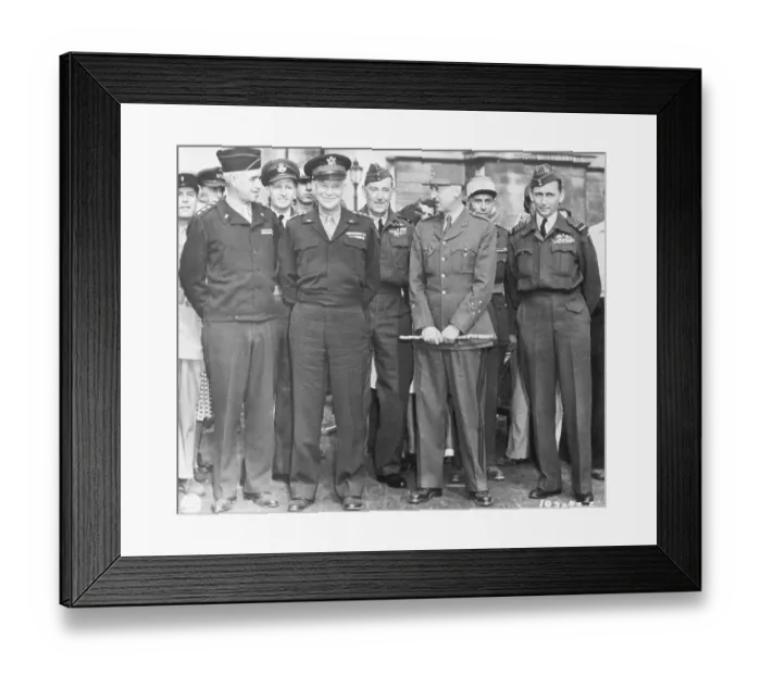 Framed Print : Allied Leaders Meet In Paris After Liber