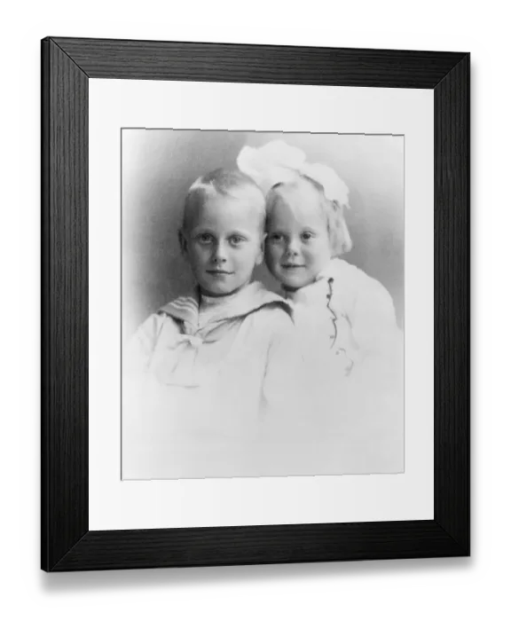 Framed Print : Sonja Henie W / Her Brother Lief Henie Framed Print : Sonja Henie W / Her Brother Lief Henie
