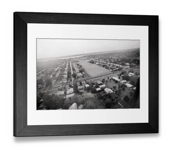 Framed Print : Aerial Of Love Canal Housing Framed Print : Aerial Of Love Canal Housing