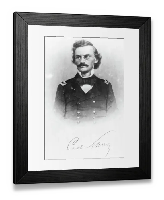 Framed Print : Carl Schurz Full Length Seated Legs Cros Framed Print : Carl Schurz Full Length Seated Legs Cros