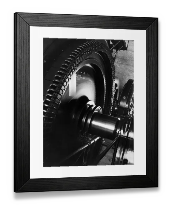 Framed Print : Rotating Electric Generator
