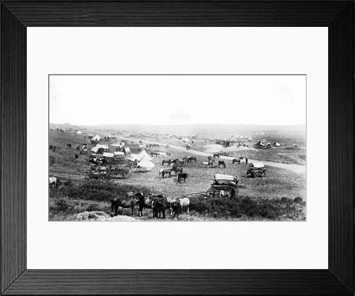 Framed Print : Aerial View Of Sioux Camp