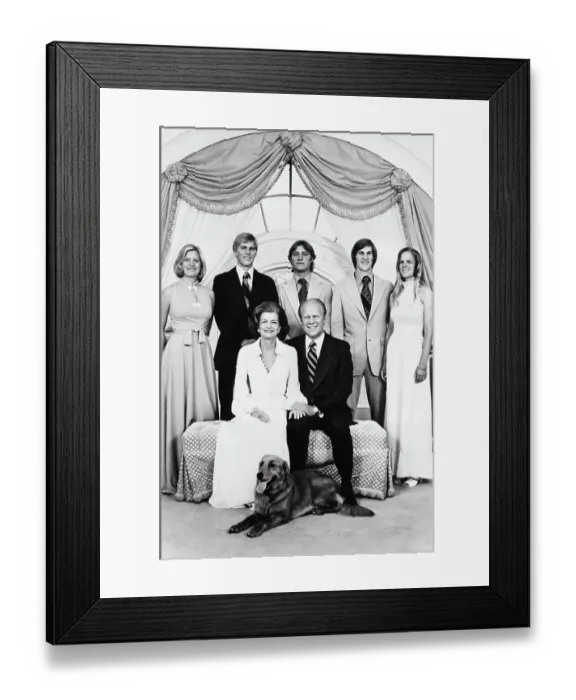 Framed Print : Gerald Ford and Family in White House Framed Print : Gerald Ford and Family in White House