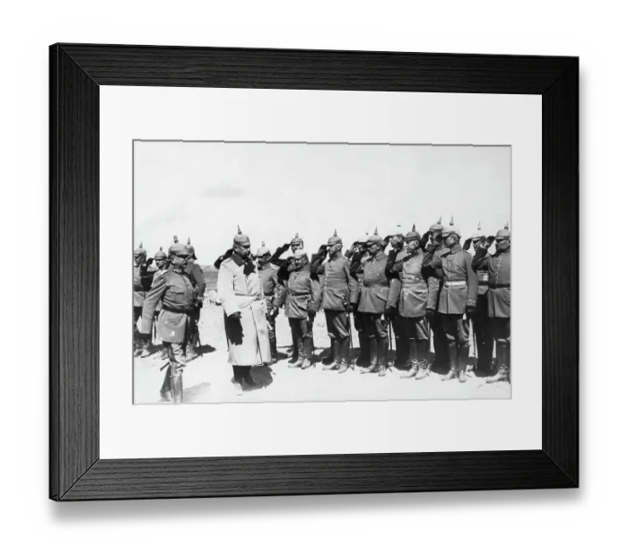 Framed Print : German Generals Reviewing Wwi Troops Framed Print : German Generals Reviewing Wwi Troops