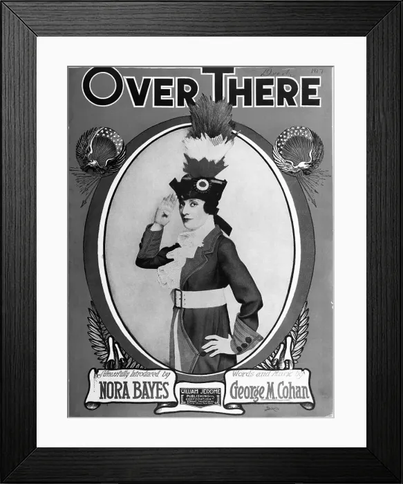 Framed Print : Cover To Cohen'S Music;'Over There Framed Print : Cover To Cohen'S Music;'Over There