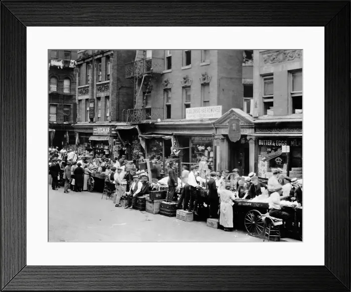 Framed Print : Vendors On Orchard Street Framed Print : Vendors On Orchard Street