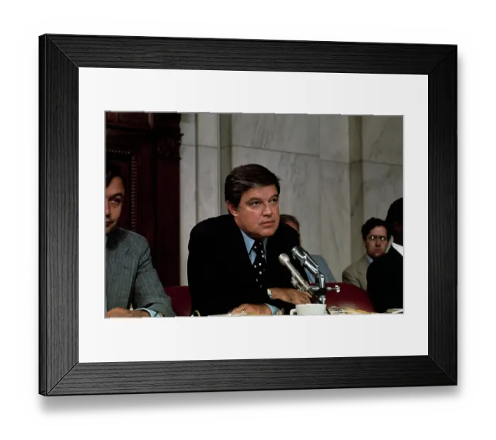 Framed Print : Frank Church at Microphones Framed Print : Frank Church at Microphones