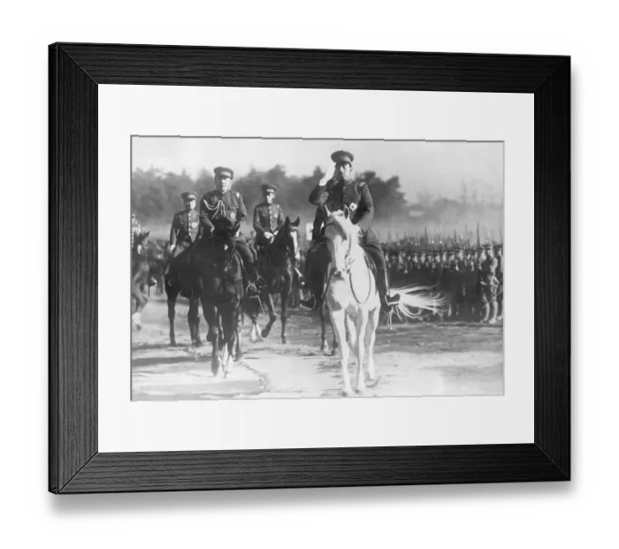 Framed Print : Hirohito on Horseback Framed Print : Hirohito on Horseback