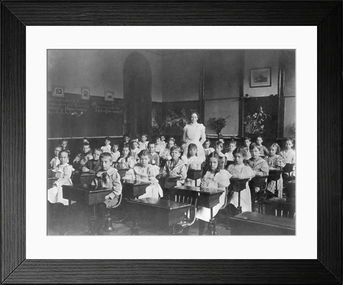 Framed Print : Class; Schoolteacher Framed Print : Class; Schoolteacher