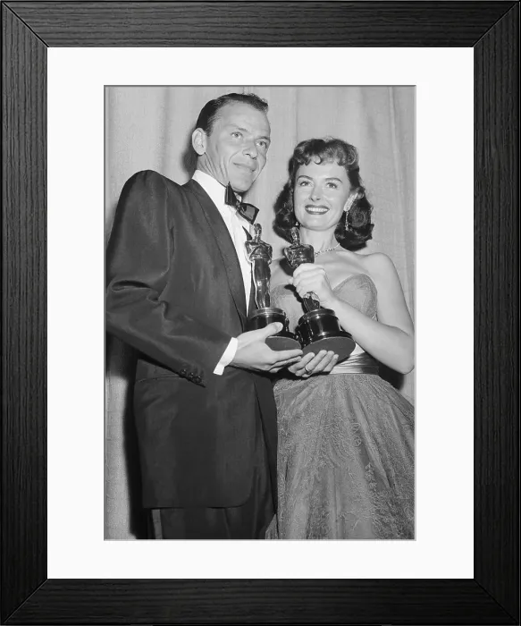 Framed Print : Frank Sinatra and Donna Reed Holding Oscars Framed Print : Frank Sinatra and Donna Reed Holding Oscars