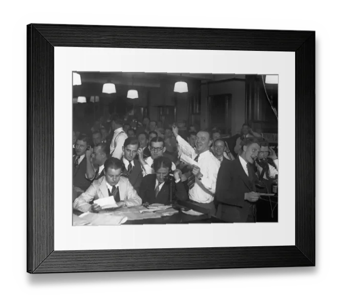 Framed Print : Wall Street Clerks Framed Print : Wall Street Clerks