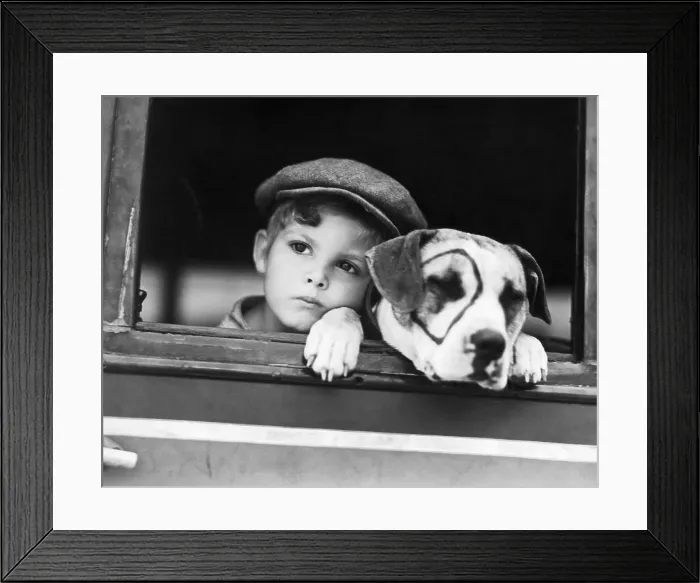 Framed Print : Actor Dickie Moore and Pete The Pup Framed Print : Actor Dickie Moore and Pete The Pup