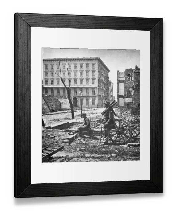 Framed Print : Charleston Ravaged by Civil War