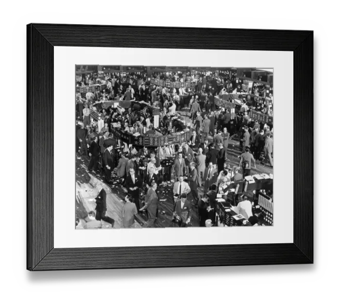 Framed Print : New York Stock Exchange Floor 1948 Framed Print : New York Stock Exchange Floor 1948