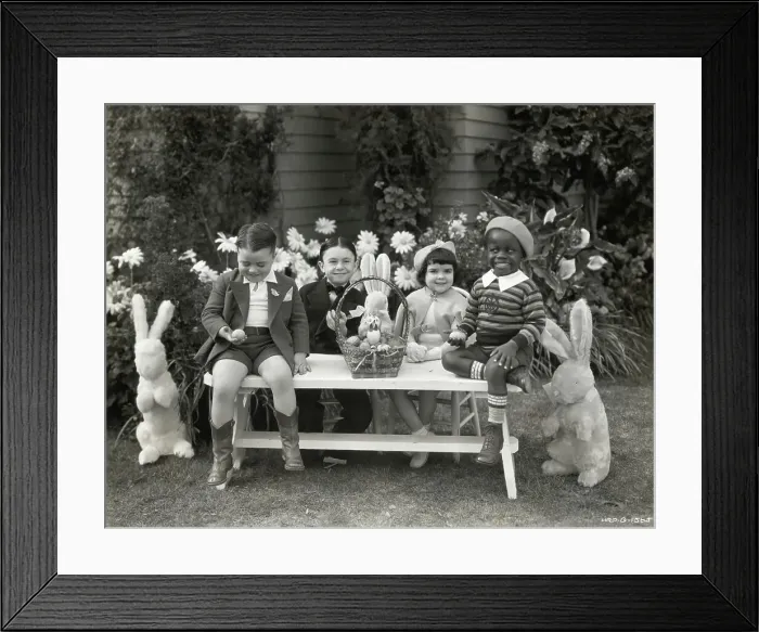 Framed Print : Our Gang Kids Celebrate Easter Framed Print : Our Gang Kids Celebrate Easter