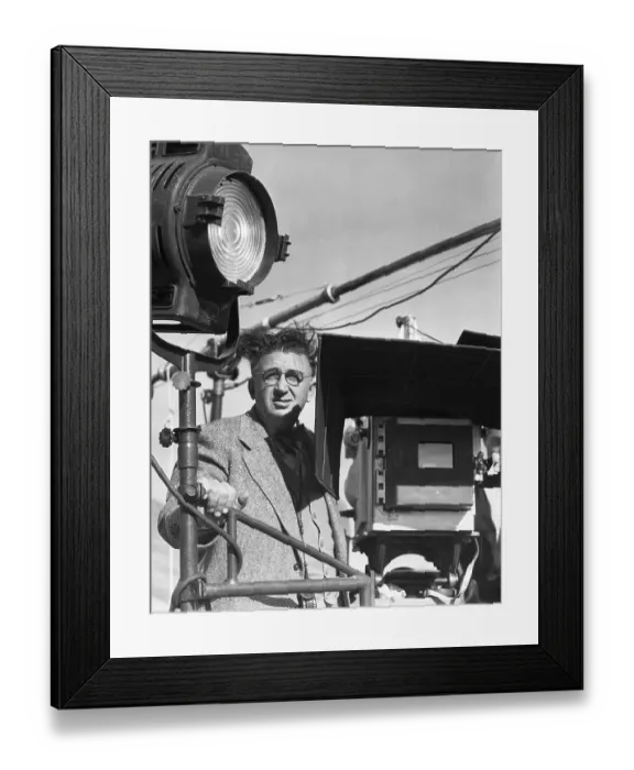Framed Print : Karl Freund Behind Camera on Parnell Set Framed Print : Karl Freund Behind Camera on Parnell Set