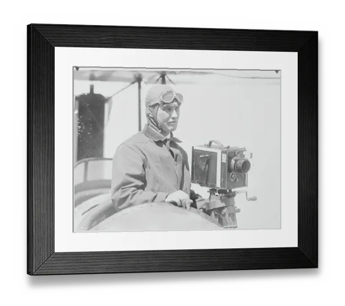 Framed Print : Aerial Photographer Berton E. Moisant Framed Print : Aerial Photographer Berton E. Moisant