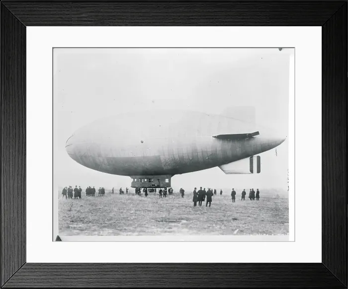 Framed Print : Dirigible. (Original Caption). American made dirigible to succeed the Roma Framed Print : Dirigible. (Original Caption). American made dirigible to succeed the Roma