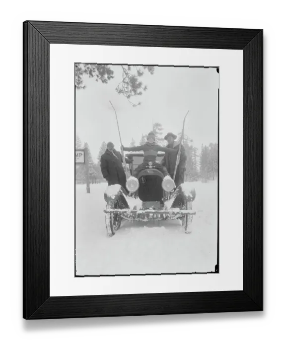 Framed Print : Snowy Driving at Big Bear Lake Framed Print : Snowy Driving at Big Bear Lake