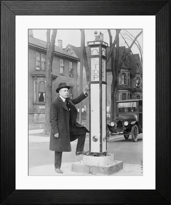 Framed Print : Traffic Signal Invention Framed Print : Traffic Signal Invention