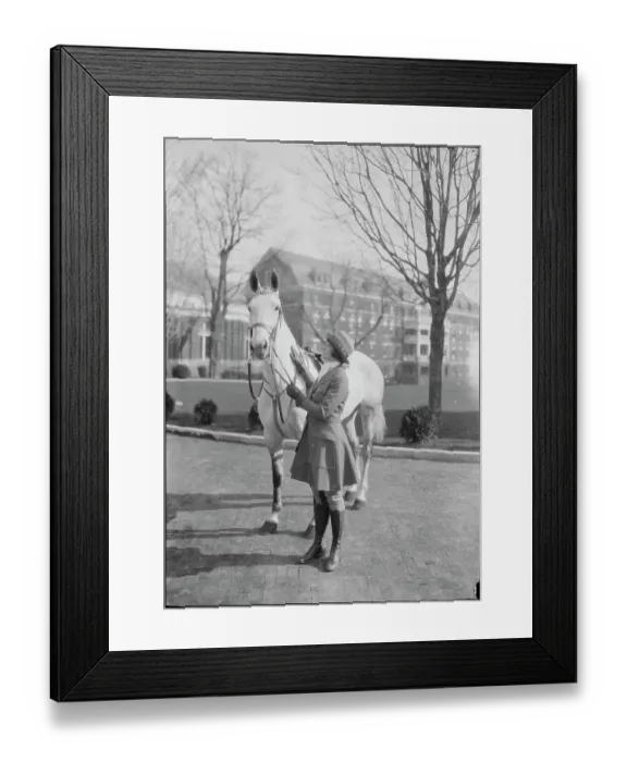 Framed Print : Mathilde McCormick with Her Horse Framed Print : Mathilde McCormick with Her Horse