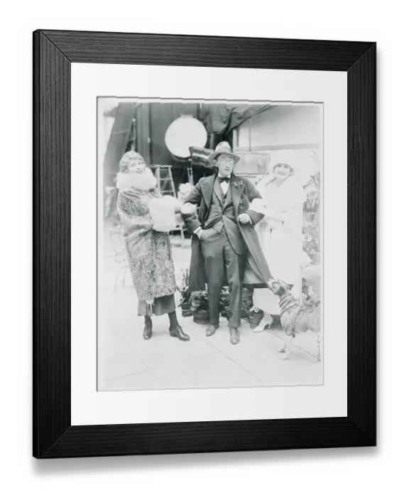 Framed Print : Paul Powell and Actresses Framed Print : Paul Powell and Actresses