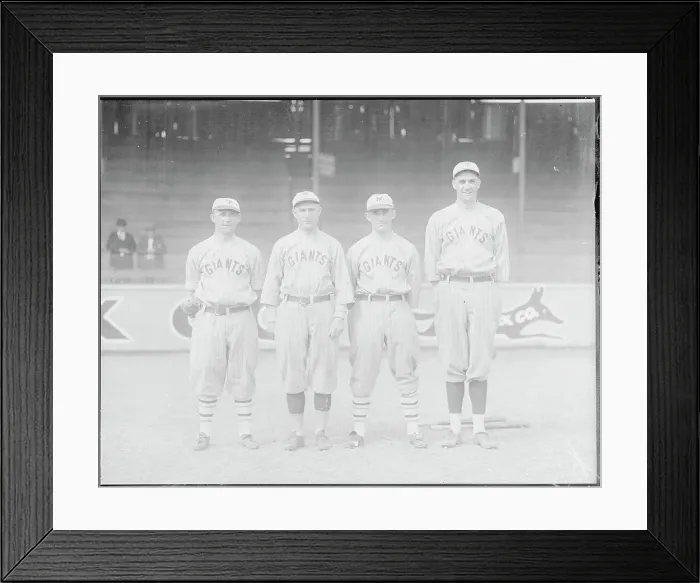 Framed Print : New York Giants Infielders in Uniform Framed Print : New York Giants Infielders in Uniform