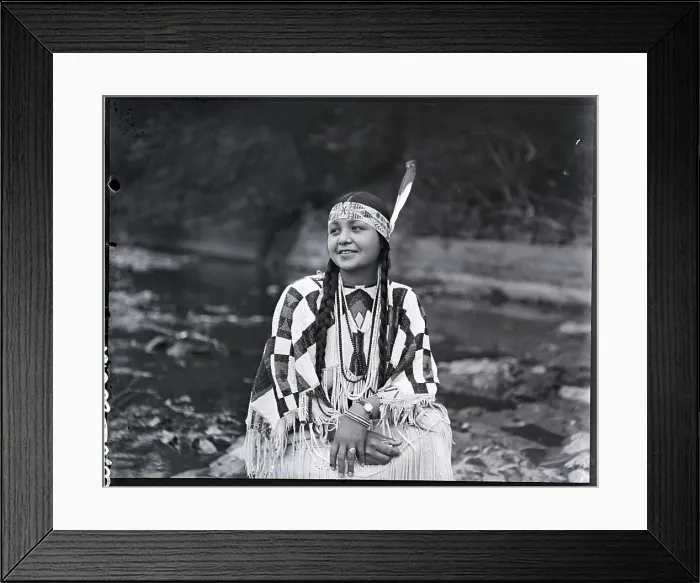 Framed Print : Native American Woman; Beauty Contestant