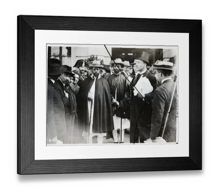 Framed Print : Ethiopian Delegates Leaving Conference