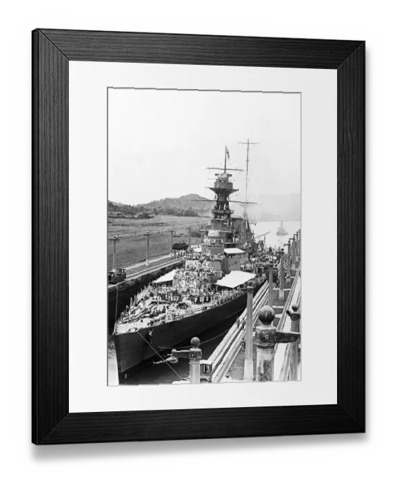 Framed Print : HMS Hood in the Panama Canal 1924 Framed Print : HMS Hood in the Panama Canal 1924