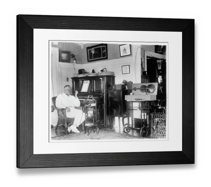 Framed Print : Prof. Fessenden Seated By His Piano Framed Print : Prof. Fessenden Seated By His Piano