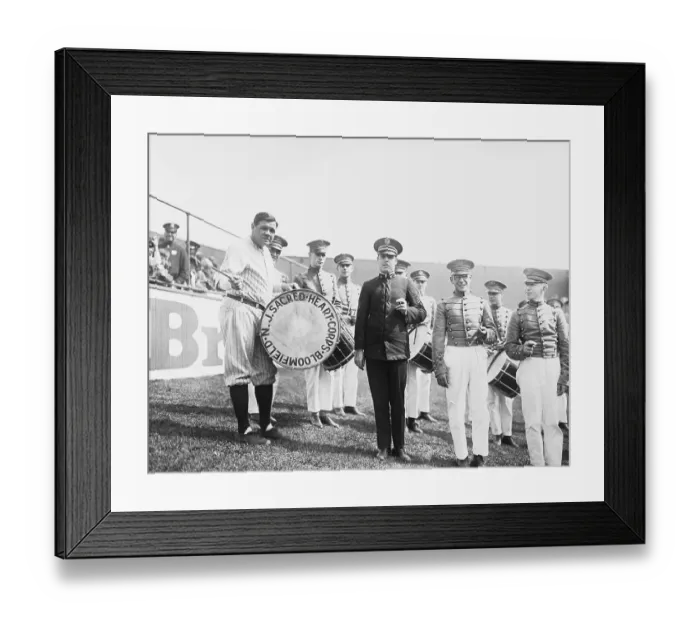 Framed Print : Babe Ruth Playing with Marching Band Framed Print : Babe Ruth Playing with Marching Band
