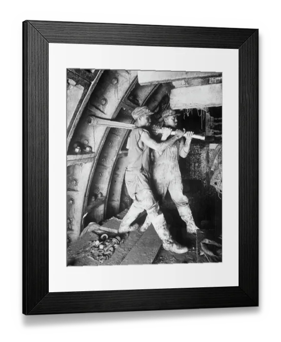 Framed Print : Men Working On Tunnel Framed Print : Men Working On Tunnel