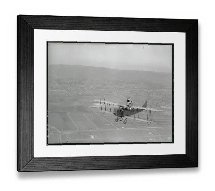 Framed Print : Al Wilson and Virginia Brown Spooning Aloft on Plane Framed Print : Al Wilson and Virginia Brown Spooning Aloft on Plane