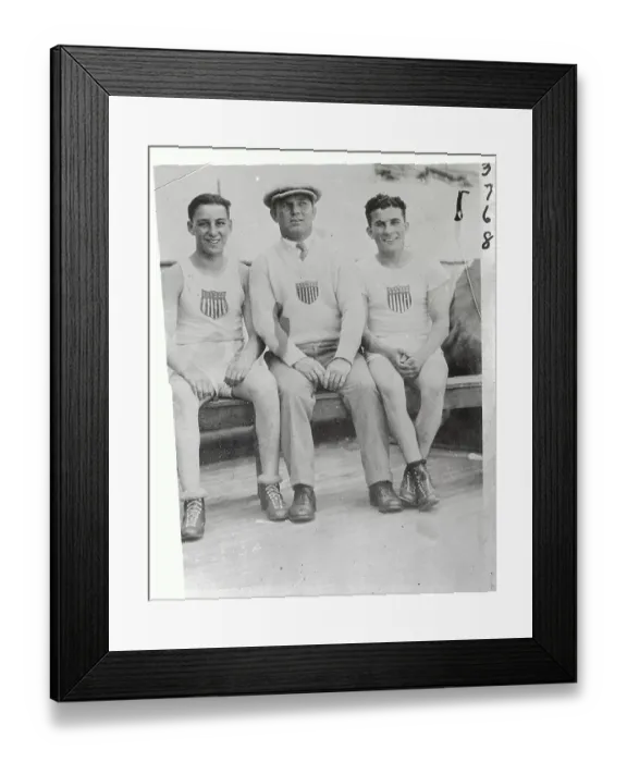 Framed Print : Olympic Champions Sitting Together for Camera Framed Print : Olympic Champions Sitting Together for Camera