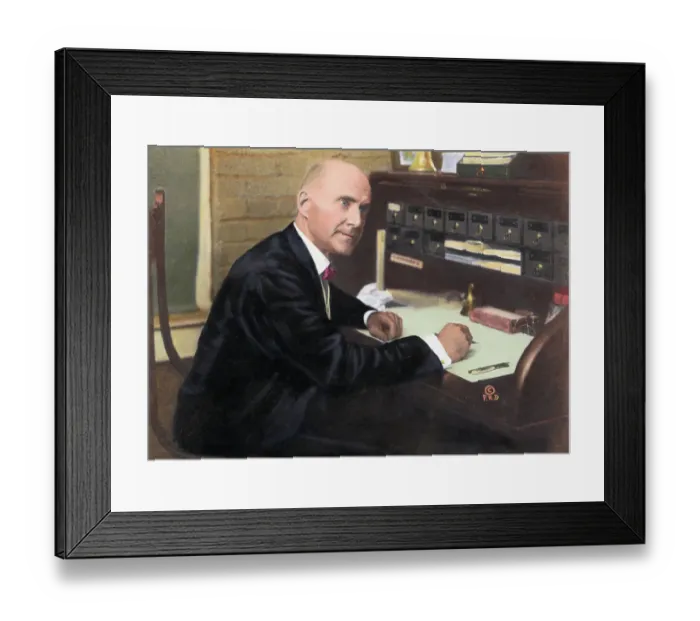Framed Print : Socialist Political Leader Eugene Debs at His Desk Framed Print : Socialist Political Leader Eugene Debs at His Desk