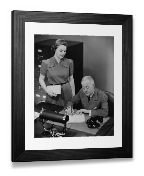 Framed Print : Office Workers Framed Print : Office Workers