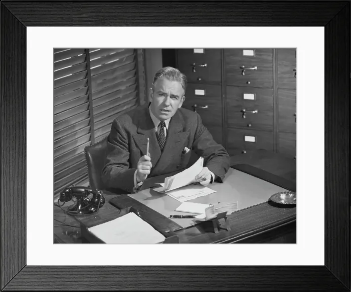 Framed Print : Businessman At Work Framed Print : Businessman At Work