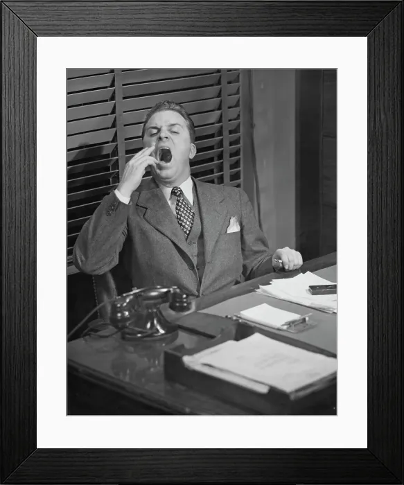 Framed Print : Bored Businessman Framed Print : Bored Businessman