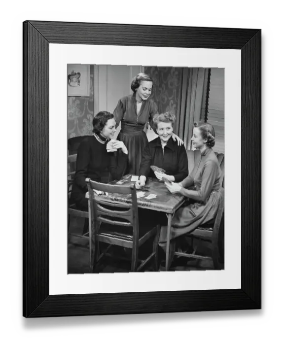 Framed Print : Friendly Card Game Framed Print : Friendly Card Game