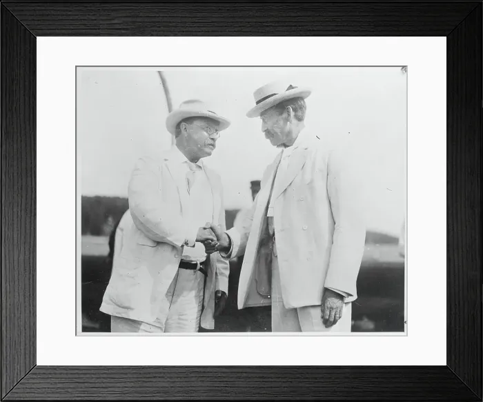 Framed Print : Admiral Robert Pearcy Shaking Hands with Someone Framed Print : Admiral Robert Pearcy Shaking Hands with Someone