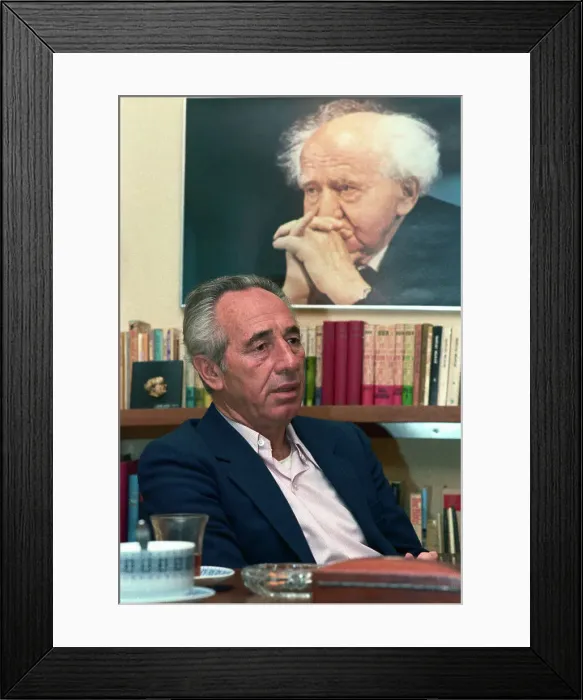 Framed Print : Israel's Shimon Peres