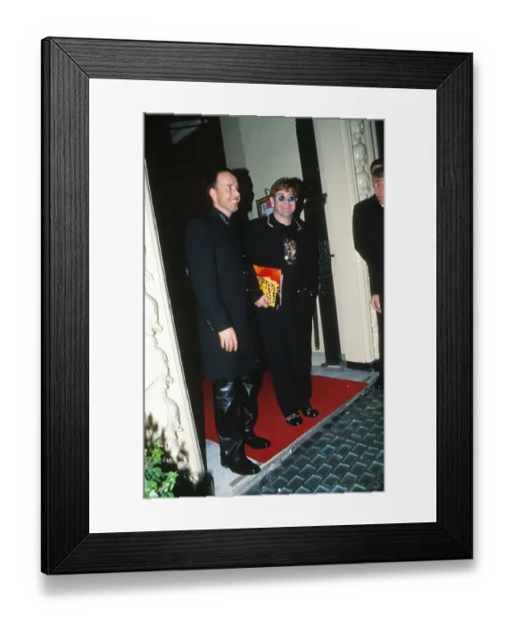 Framed Print : Elton John with David Furnish Framed Print : Elton John with David Furnish
