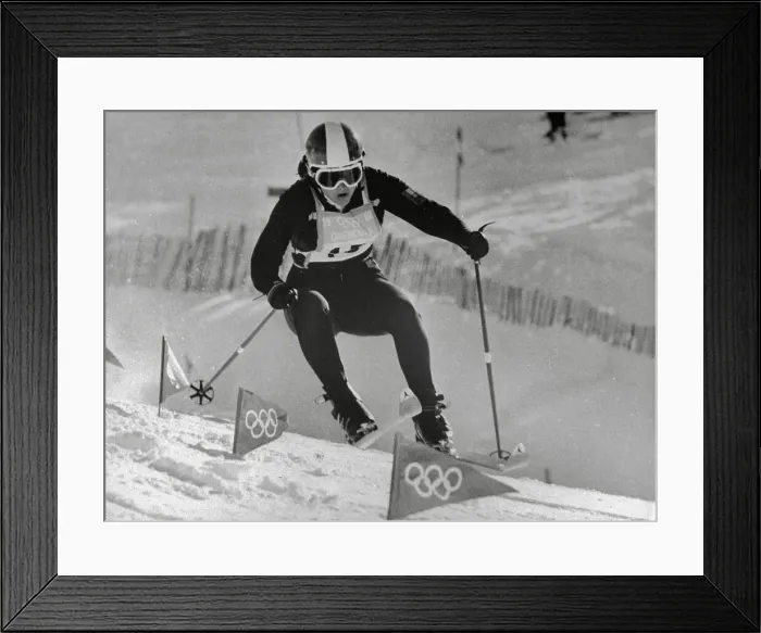 Framed Print : Olga Pall Skiing in Olympics Framed Print : Olga Pall Skiing in Olympics