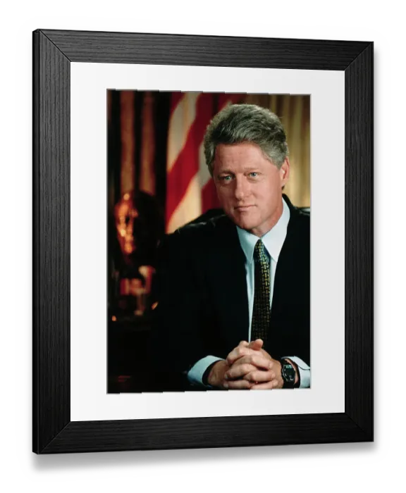 Framed Print : US President Bill Clinton Framed Print : US President Bill Clinton