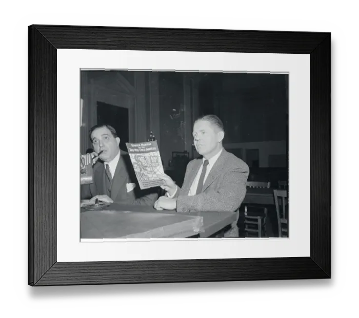 Framed Print : John Gojack Holding a Pamphlet Framed Print : John Gojack Holding a Pamphlet