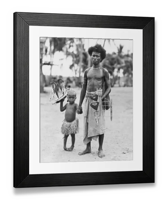 Framed Print : Man and Child Displaying Model Boats Framed Print : Man and Child Displaying Model Boats