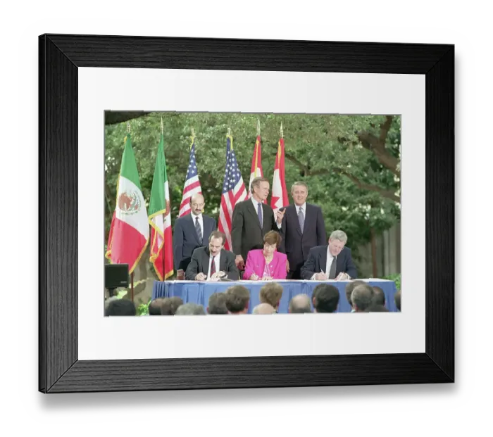 Framed Print : Nafta Signing Framed Print : Nafta Signing