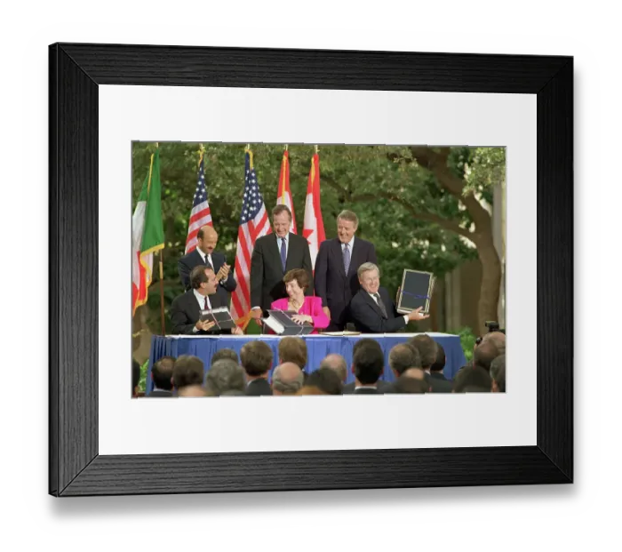Framed Print : Signing of Nafta Framed Print : Signing of Nafta